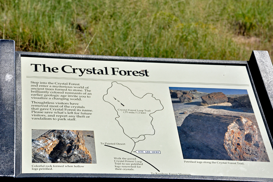 sign telling about The Crystal Forest